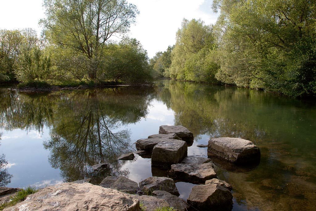 Zusammenfluss von Alme und Lippe in Schloß Neuhaus